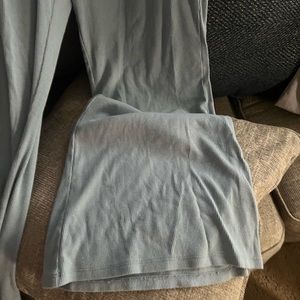Aerie XXL flare pants light blue ribbed vguc